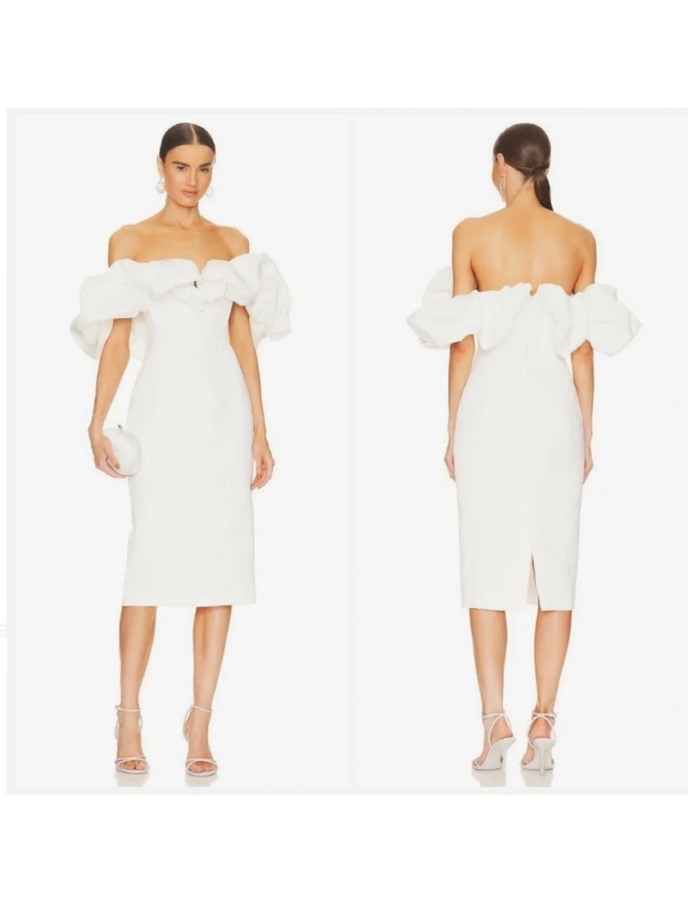 Revolve - Line & Dot Samara Midi dress in Off White